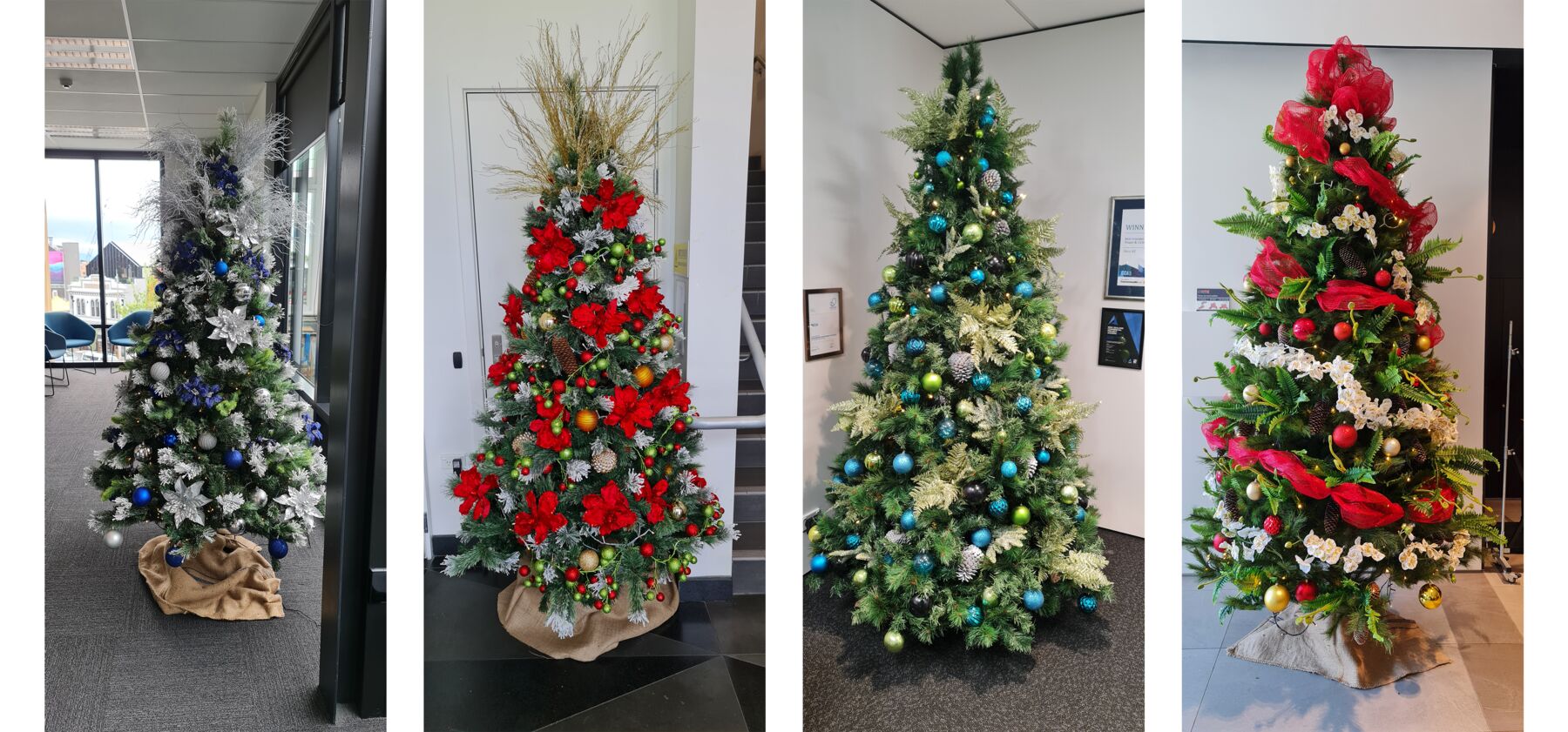 Decorated Christmas tree supplied by Florax
